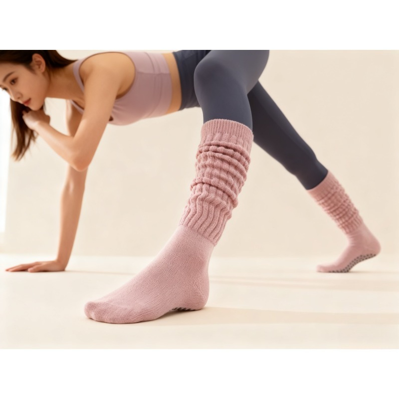 Youtube Yoga Pilates - Женские хлопковые нескользящие носки для пилатеса,